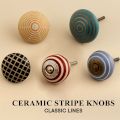 Ceramic striped knob