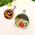 Flower inside glass knob