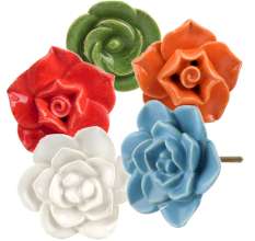 Ceramic Flower Shape Knobs