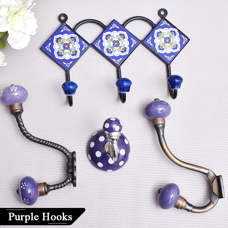Purple Wall Hooks