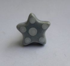 Light Grey Dotted Star Shaped Knob