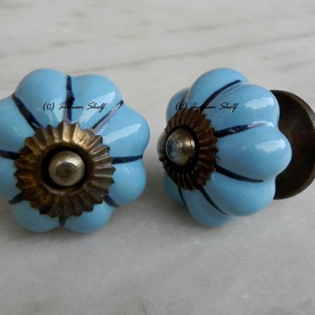 Sky Blue Black Knob