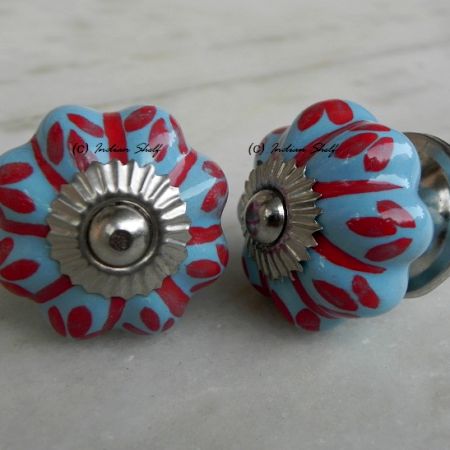 Sky Blue Red Knob