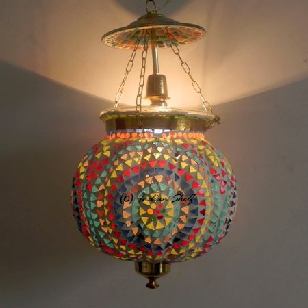Mosaic Melon Lamp