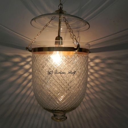 Clear Cut Glass Lamp