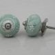 Sage Green Floral Knob