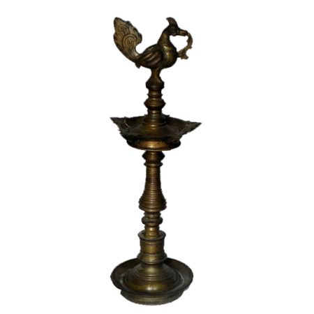 Vintage Oil Lamp-27 (Ht-20.5 Inches)