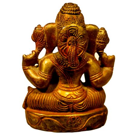 Brass Ganesha (Ht-4.3 Inches)