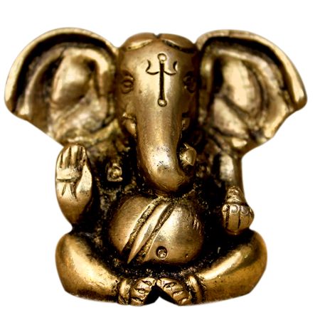 Brass Ganesha (Ht-1.75 Inches)