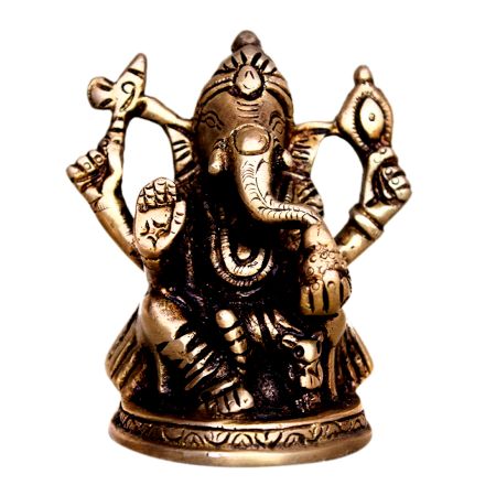 Brass Ganesha (Ht-3 Inches)