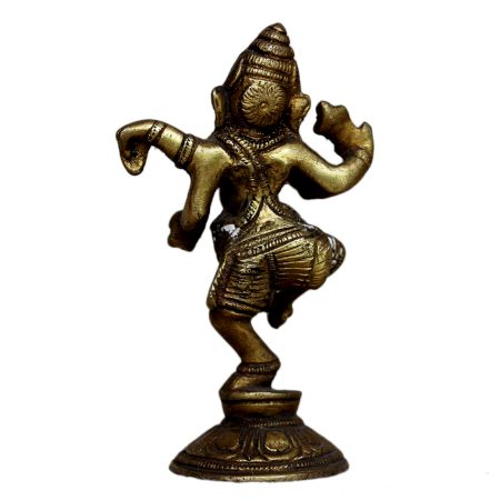 Brass Ganesha (Ht-3.9 Inches)