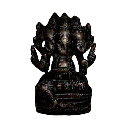 Brass Ganesha (Ht-5.3 Inches)