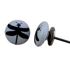 Black Butterfly Flat Kids Knob