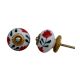 Red Floral Dresser Knob