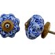 Blue Floral Melon Ceramic Knob