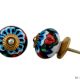 Colorful Floral Ceramic Knob