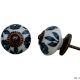 Forest Green Floral Ceramic Knob