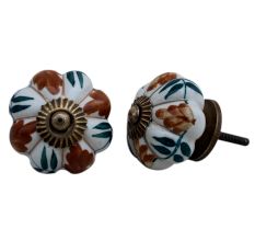 Caramel Plant Ceramic Melon Knob