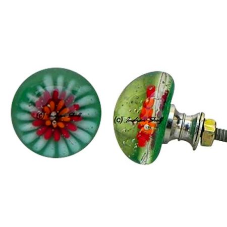 Glass Floral Knob