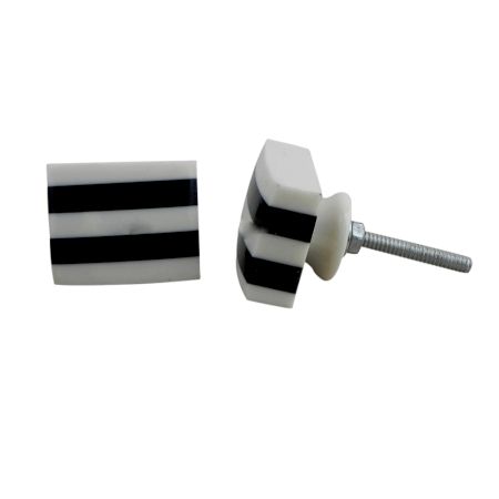 White & Black Resin Knob