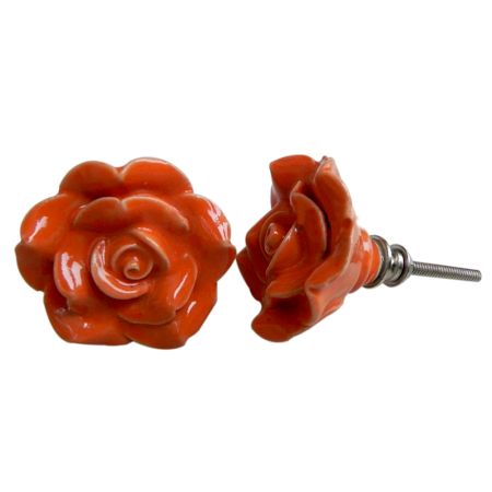 Orange Rose Knob