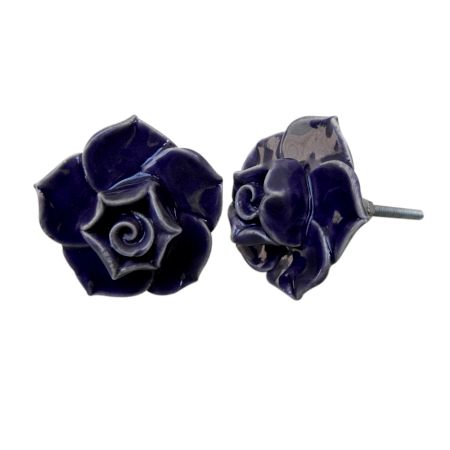 Purple Flower Knob