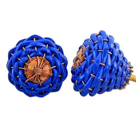 Navy Blue Rexine Wire Knobs