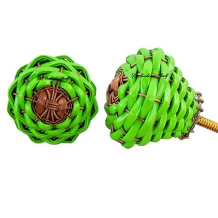 Green Rexine Wire Knobs