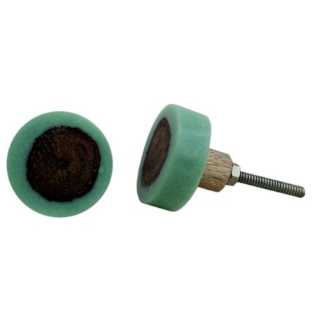 Sea Green Knot Resin Knob