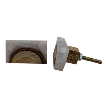 Stone Grey Knot Resin Knob