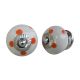Orange White Polka Dot Cabinet Knob