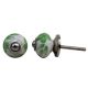 Green Floral Small Knob