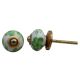 Green Floral Small Knob
