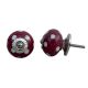 Cherry White Dot Ceramic Cabinet Knob