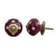 Cherry White Dot Ceramic Cabinet Knob