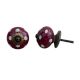 Cherry White Dot Ceramic Cabinet Knob