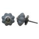 Grey Crackle Melon Ceramic Dresser Knob