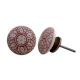 Red Embossing Flower Knob