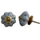 Grey Flower Melon Ceramic Knob
