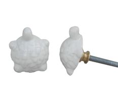 White Tortoise Ceramic Knob