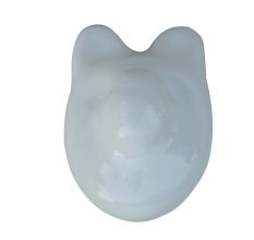 White Fox Face Ceramic Knob