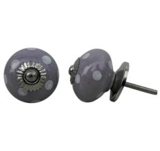 Lavender Polka Dot Furniture Knob