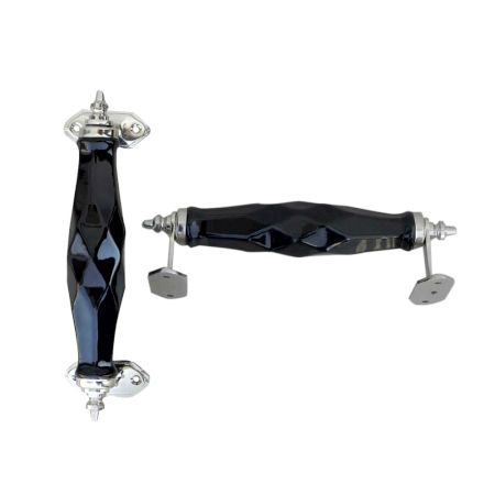 Black Cut Ceramic Dresser Handles