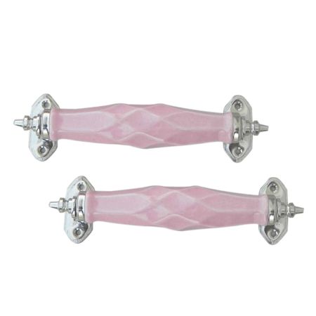 Pink Cut Ceramic Handles