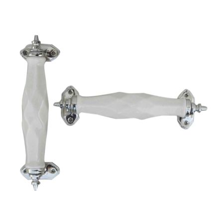 White Cut Ceramic Handles