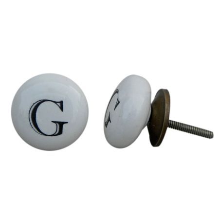 G Alphabet Ceramic Dresser Knob