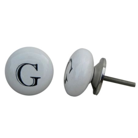 G Alphabet Ceramic Dresser Knob