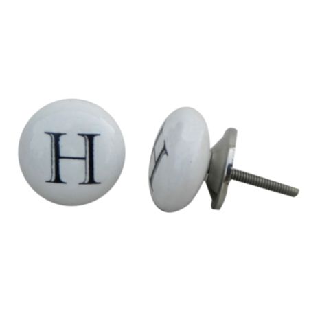 H Alphabet Ceramic Dresser Knob