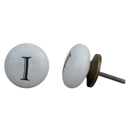 I Alphabet Ceramic Drawer Knob