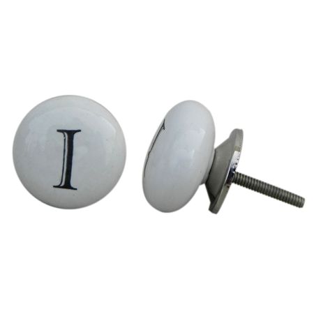 I Alphabet Ceramic Drawer Knob
